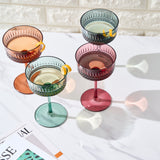 Tonal Crystal Champagne Coupe, Cocktail Glassware, Set of 4