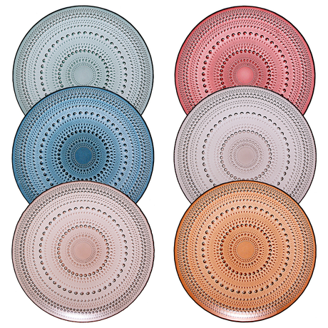 Tonal Hobnail Glass Plate, Set of 6