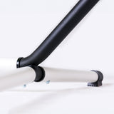 Nautico Cool Grey Organic Nougat - Organic Cotton Double Hammock with Powder Coated Steel Stand