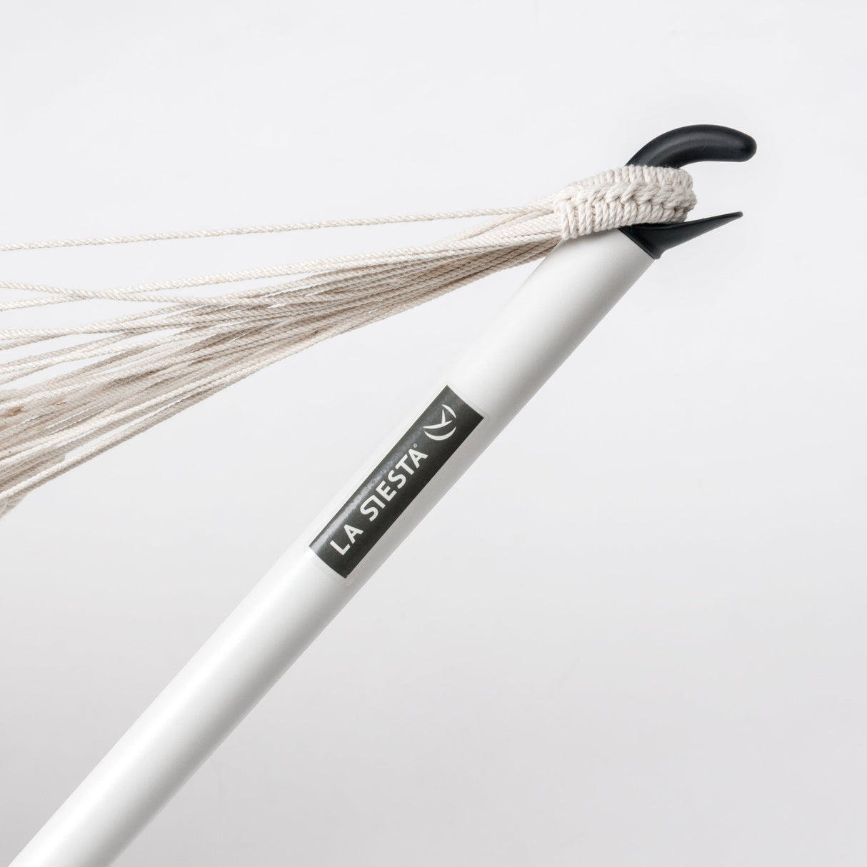 Nautico Cool Grey Organic Nougat - Organic Cotton Double Hammock with Powder Coated Steel Stand