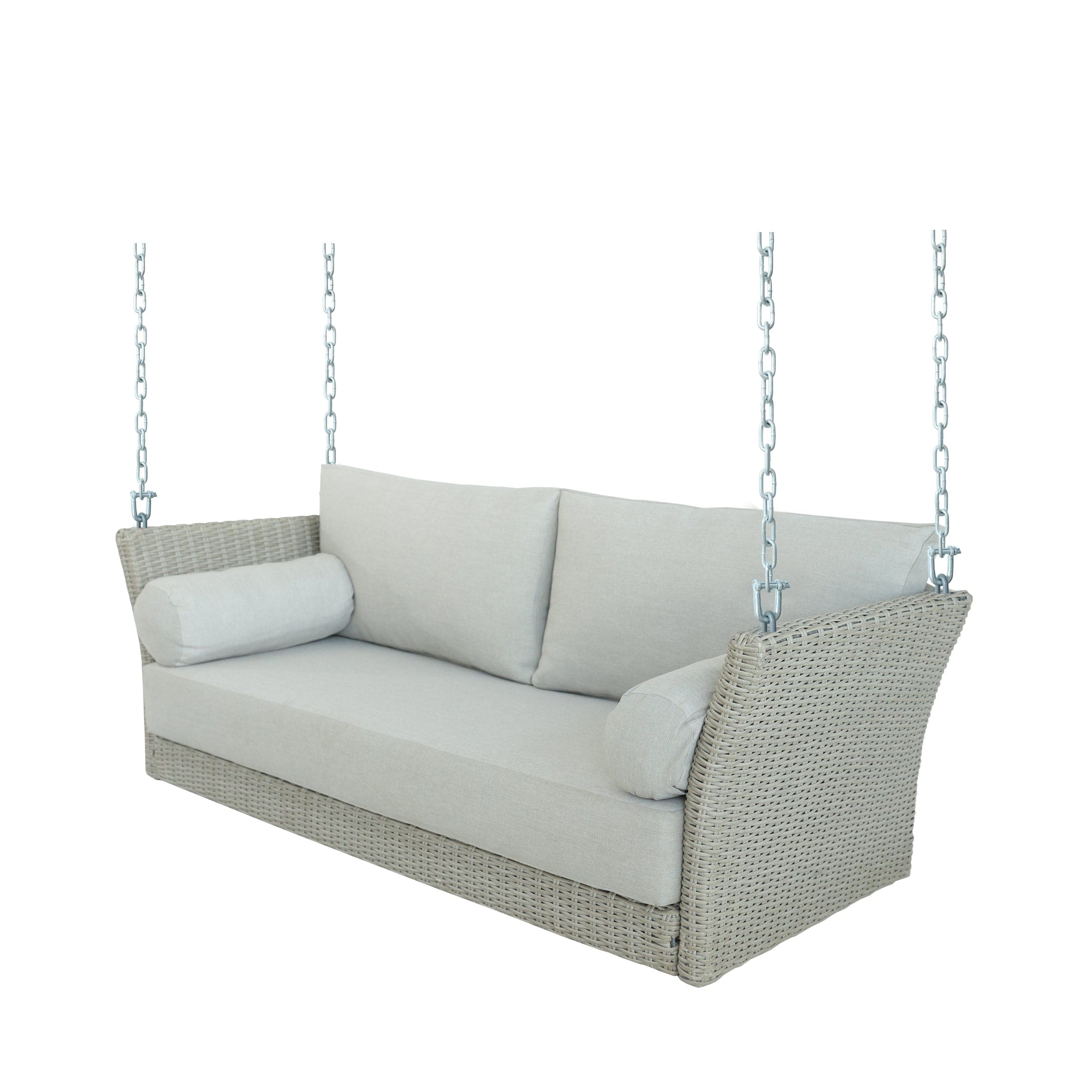 Plow & Hearth Sonoma Wicker Daybed Porch Swing - Thumbnail 4