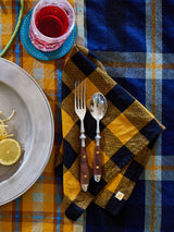 Big Gingham Napkin Pair - Cinder