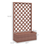 Wood Raised Garden Bed with Lattice Trellis