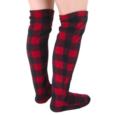 Over-the-Knee Fleece Socks - Lumberjack