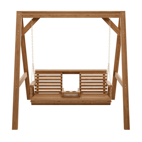 Amish Casual Console Porch Swing with A-Frame Stand
