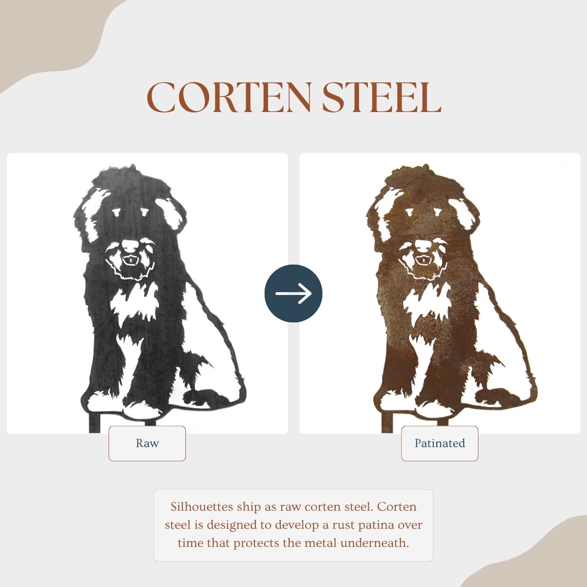 Old English Sheepdog Garden Stake