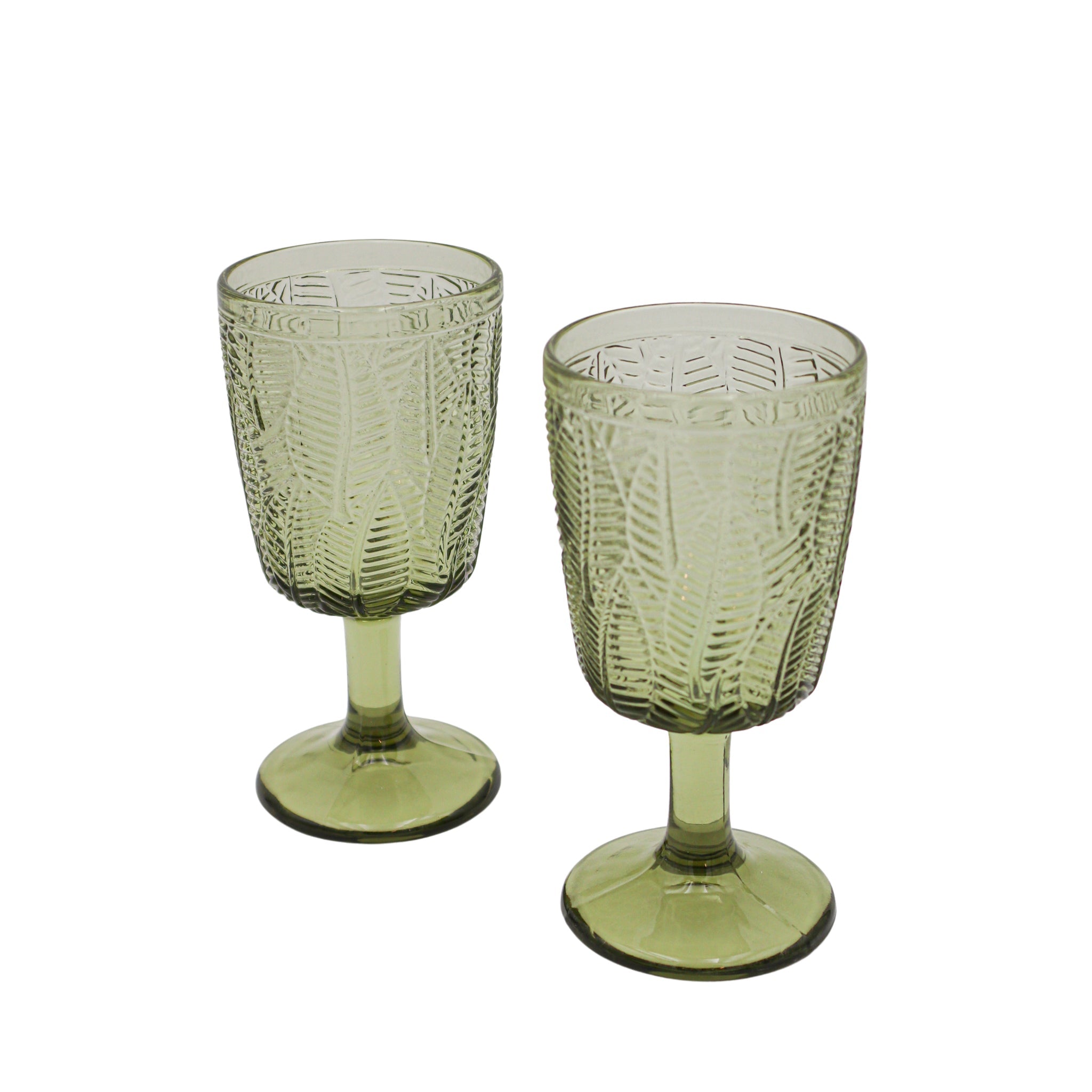 Plow & Hearth Olive Leaf Goblet