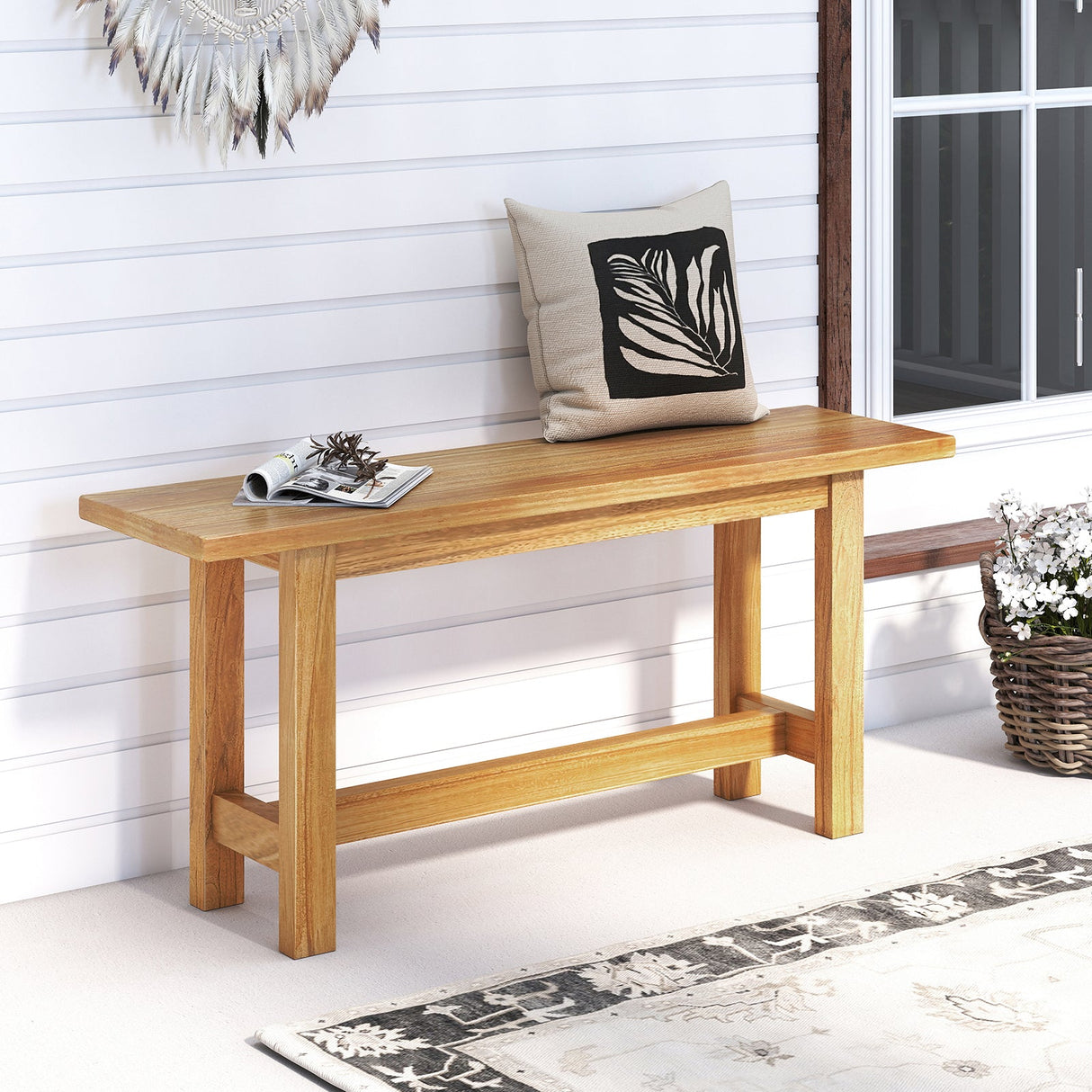 Outdoor Teak Wood Bench