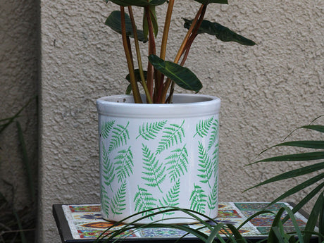 Ceramic Fern Patterned Planters