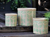 Ceramic Fern Patterned Planters