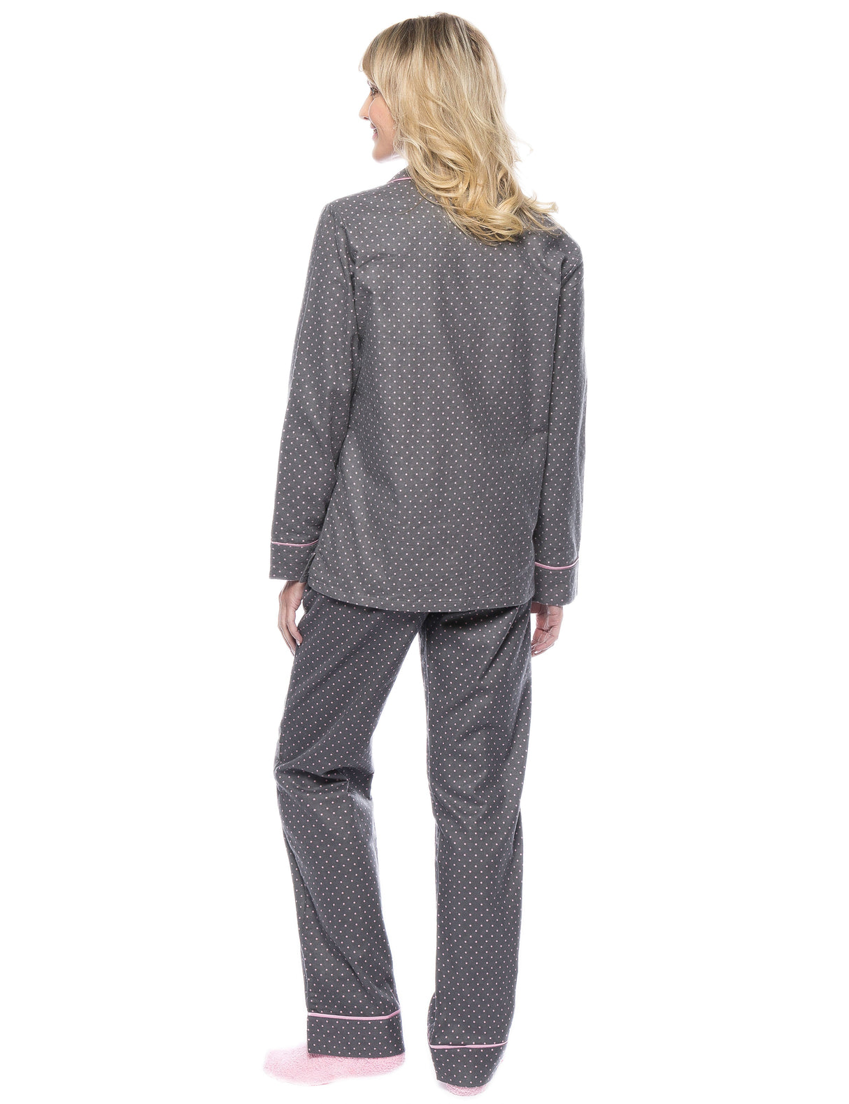 Womens Flannel Pajama Sleepwear Set