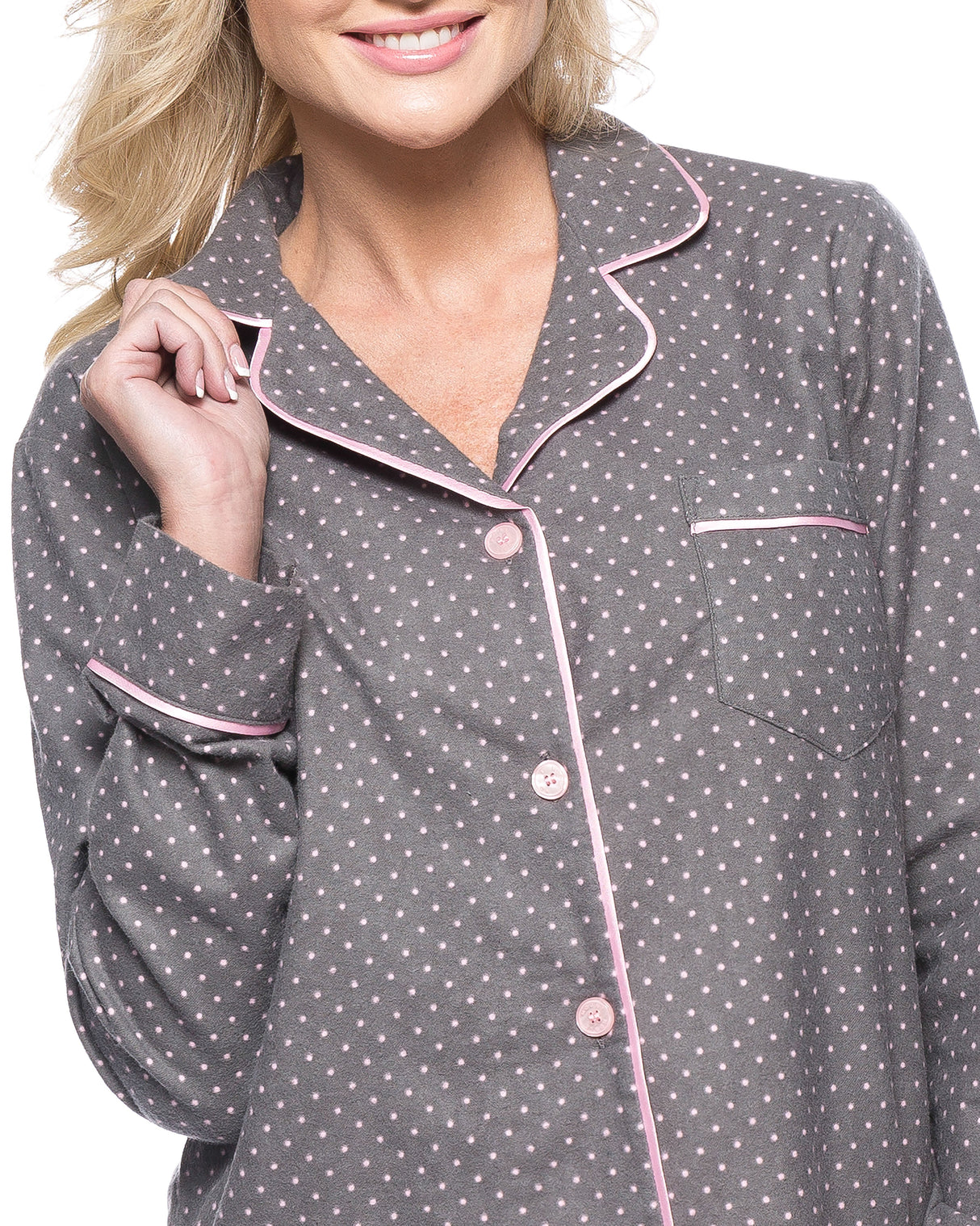 Womens Flannel Pajama Sleepwear Set
