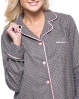 Womens Flannel Pajama Sleepwear Set