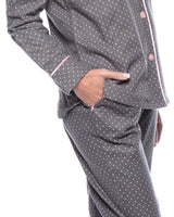 Womens Flannel Pajama Sleepwear Set