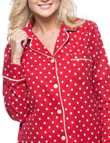 Womens Flannel Pajama Sleepwear Set