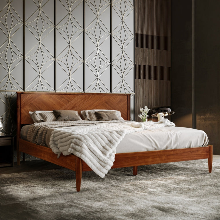 Rorns Panthera Platform Bed Frame With Headboard