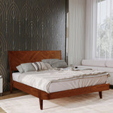 Rorns Gazelle Platform Bed Frame With Headboard