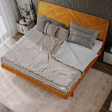 Rorns Gazelle Platform Bed Frame With Headboard