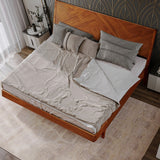 Rorns Gazelle Platform Bed Frame With Headboard