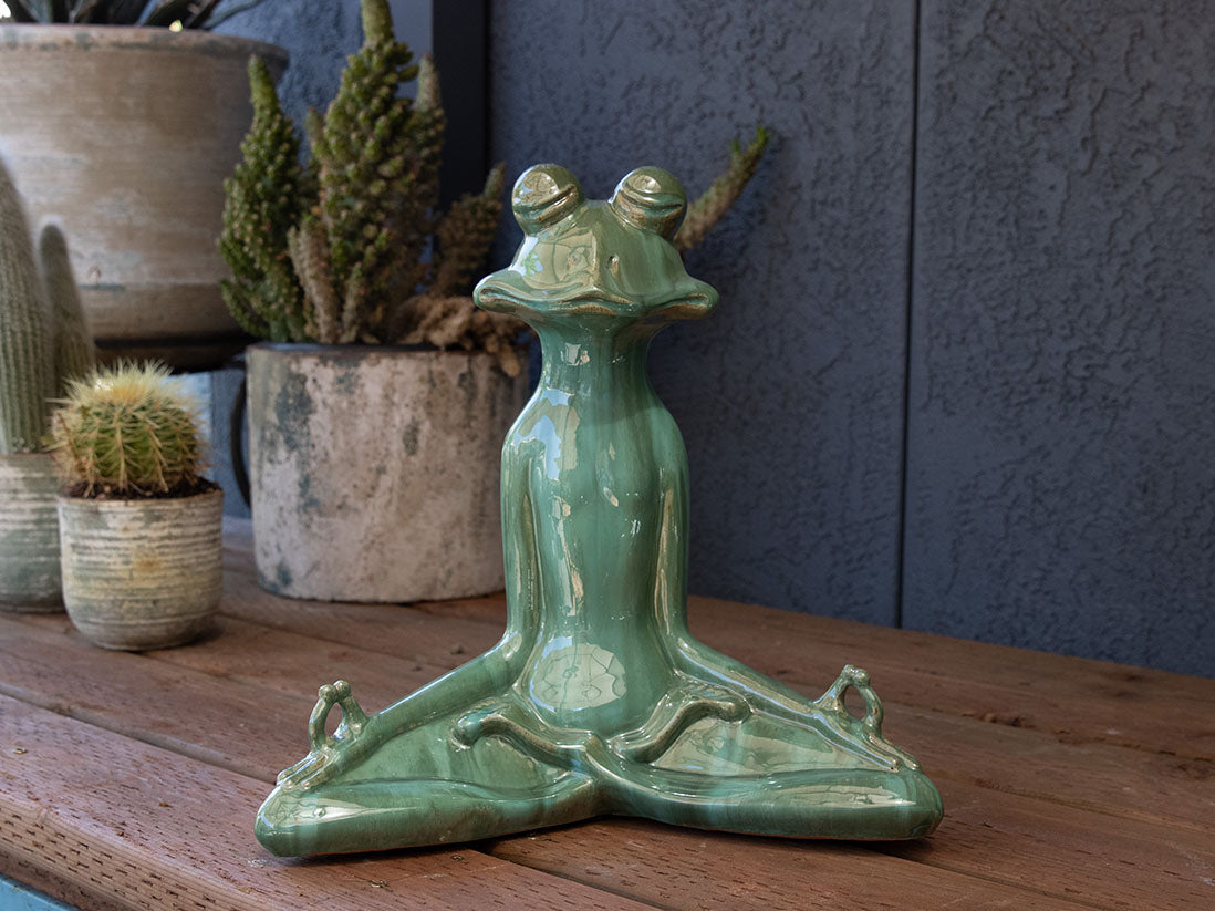 Meditation Frog Garden Statue