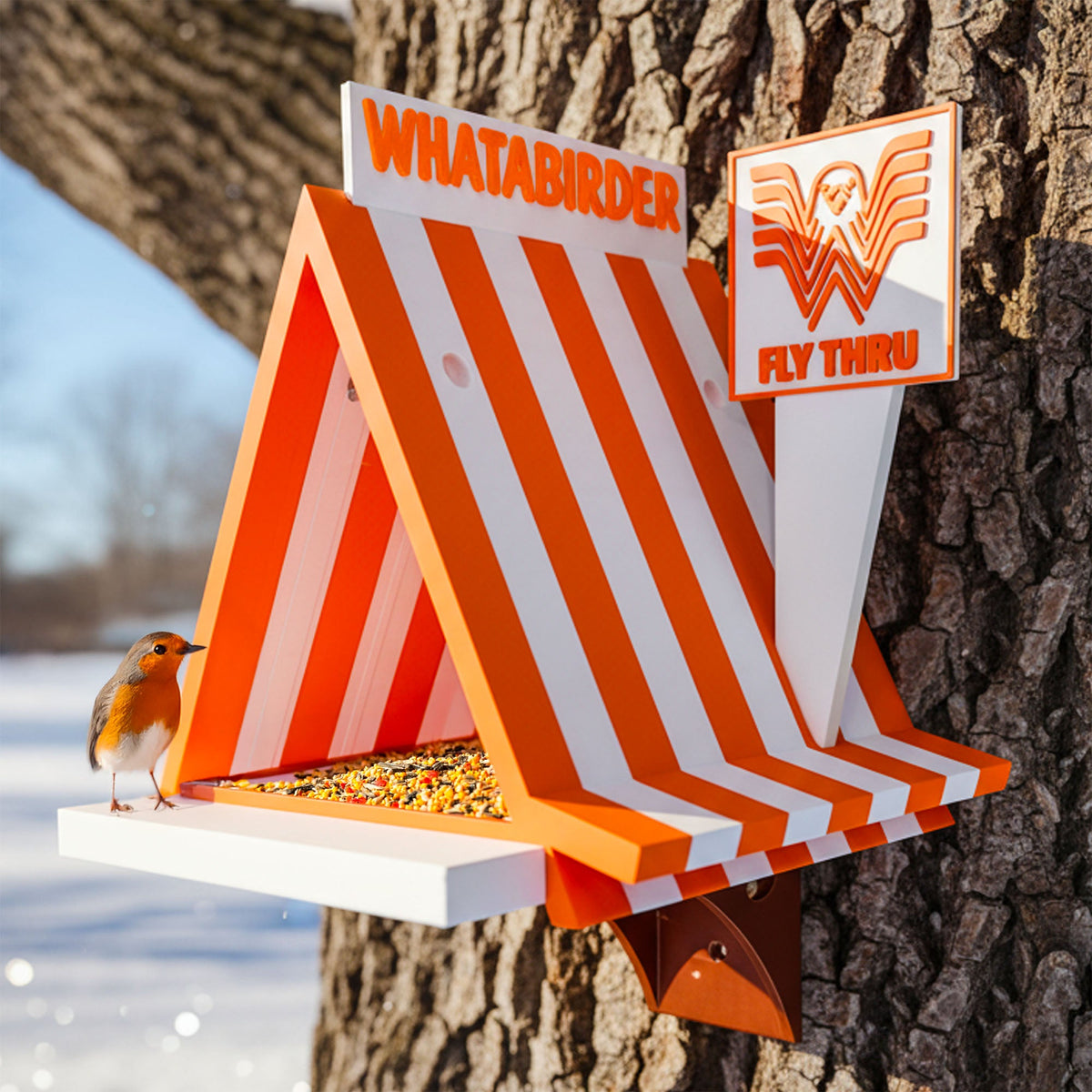 ADG42 The Whatabirder Parody Bird Feeder | Classic or Cafe Style