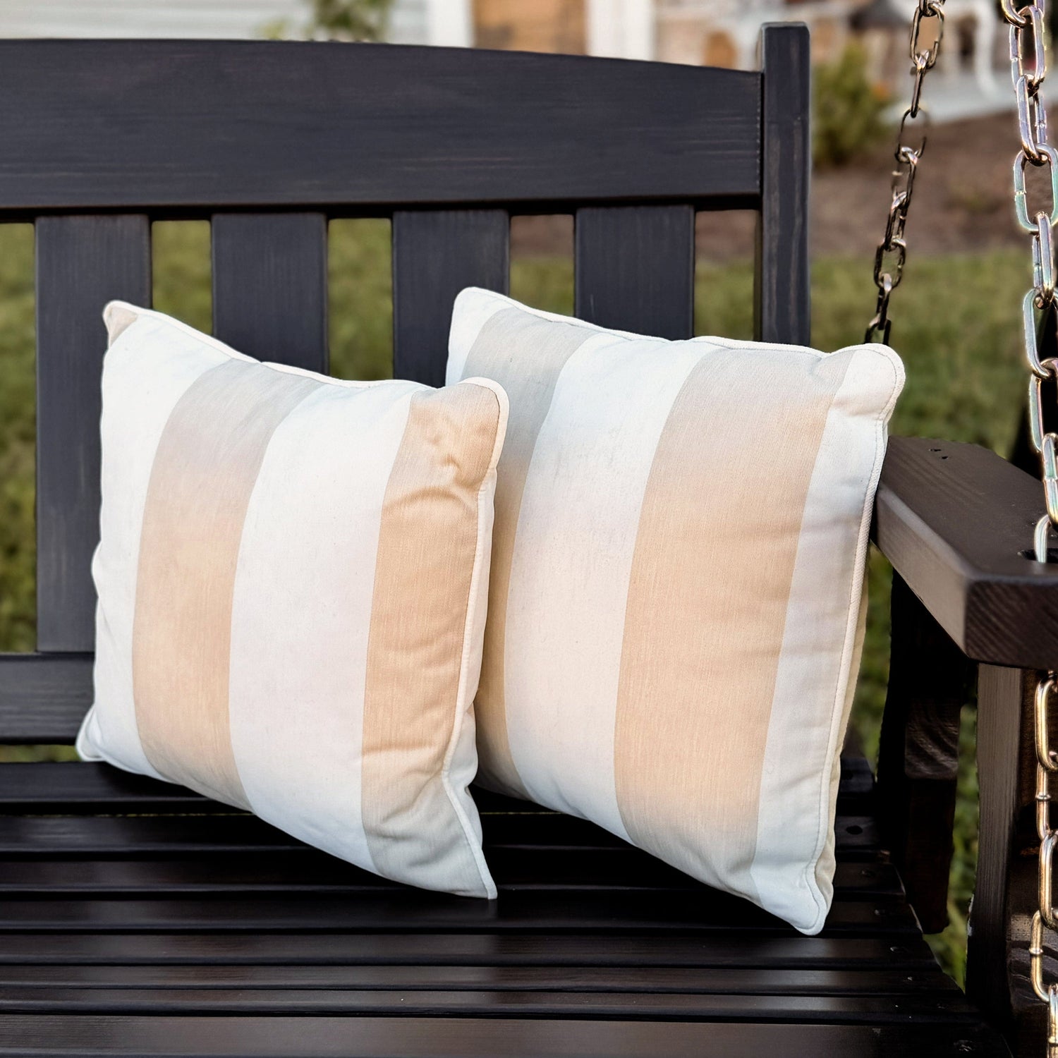 East Green Square Outdoor Accent Pillow