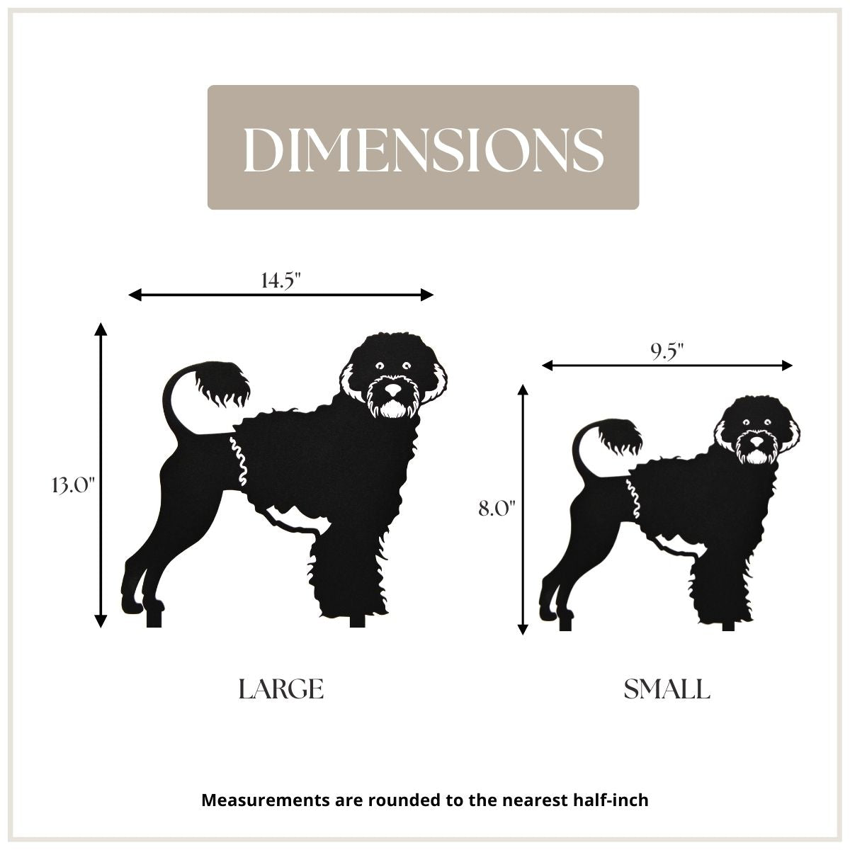 Portuguese Water Dog Garden Stake