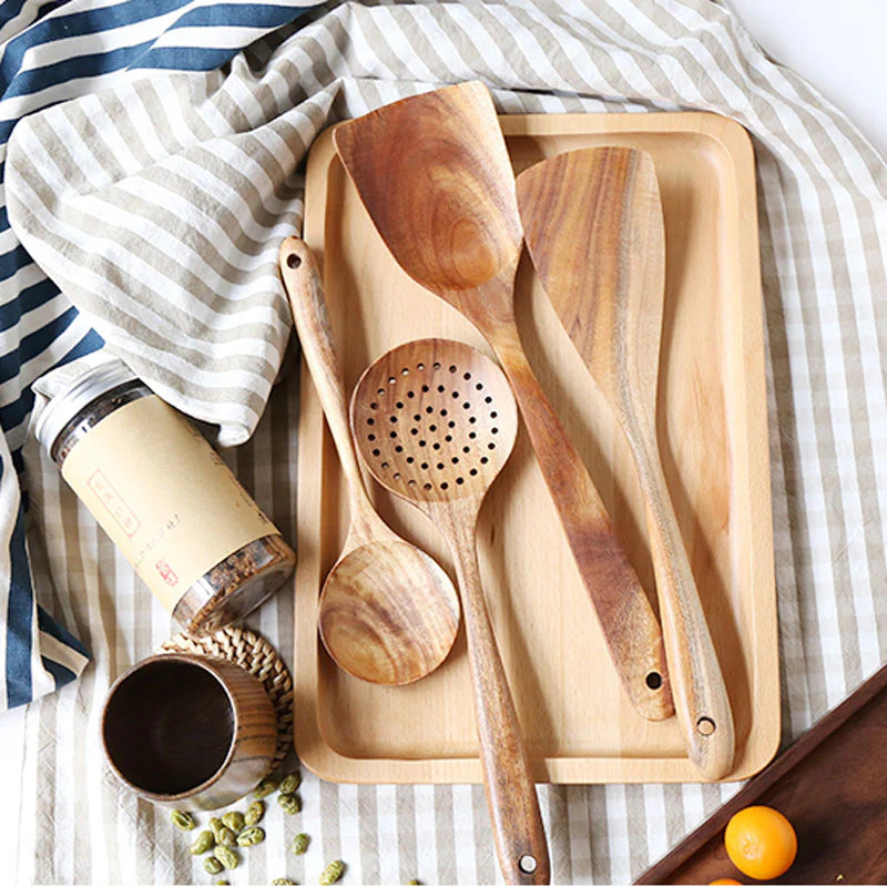 Premium Teak Wooden Utensil Set