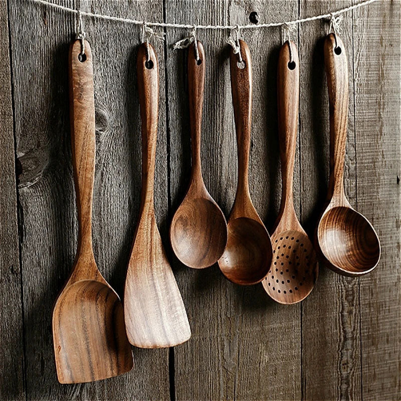 Premium Teak Wooden Utensil Set