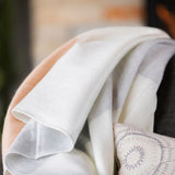 Kallpa Collection - Handwoven Apricot Mist Alpaca Throw Blanket From Ecuador
