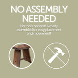 Salem Teak Shower and Bath Stool with Curved Seat