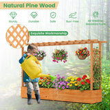 Raised Garden Bed Planter Box with Lattice Trellis