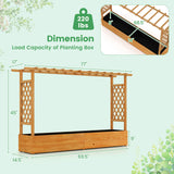Raised Garden Bed Planter Box with Lattice Trellis
