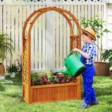 Raised Garden Bed with Lattice Trellis