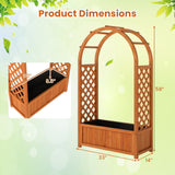 Raised Garden Bed with Lattice Trellis