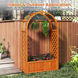 Raised Garden Bed with Lattice Trellis