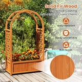Raised Garden Bed with Lattice Trellis