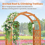 Raised Garden Bed with Lattice Trellis