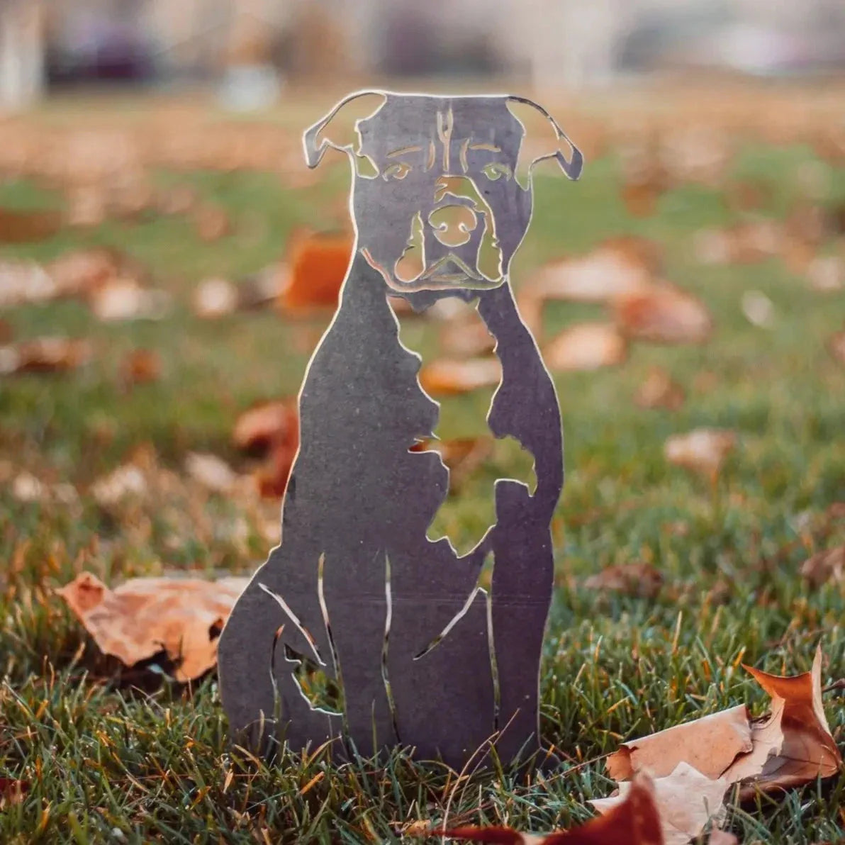 American Staffordshire Terrier Metal Art – Handcrafted Dog Décor