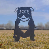 English Bulldog Garden Stake