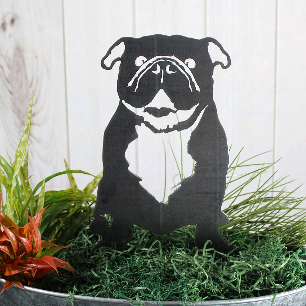 English Bulldog Garden Stake