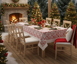 Floral Tablecloth - Red Cloth Tablecloth