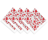 Red Floral Napkins