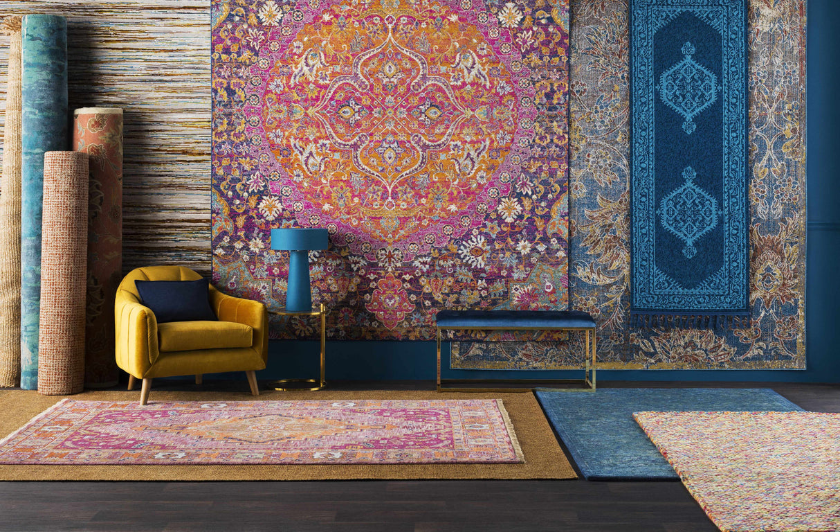 Burnt Orange Ojus Area Rug