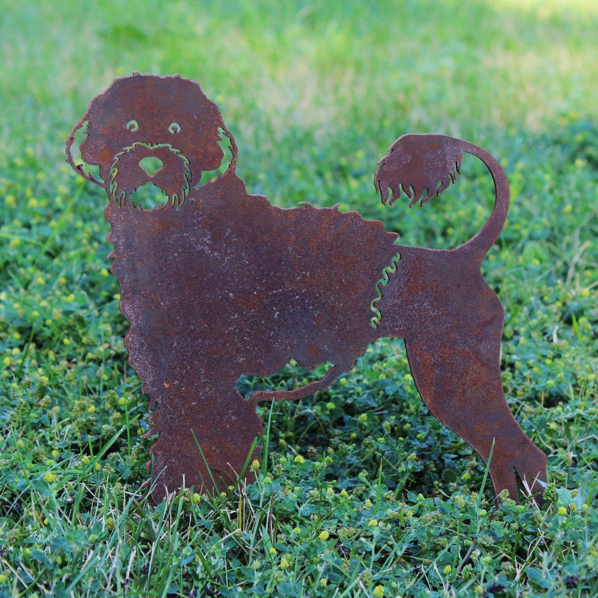 Portuguese Water Dog Garden Stake