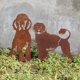 Portuguese Water Dog Garden Stake