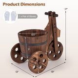 Rustic Wood Tricycle Planter