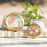 Petite Pressed Floral Candle - Spicy Apple