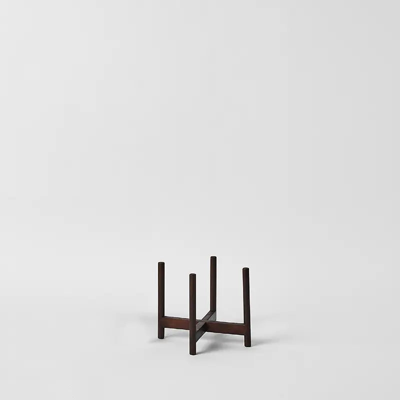 Rounded Hardwood Plant Stand