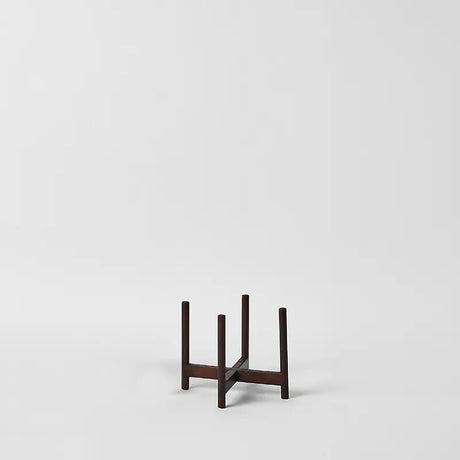 Rounded Hardwood Plant Stand